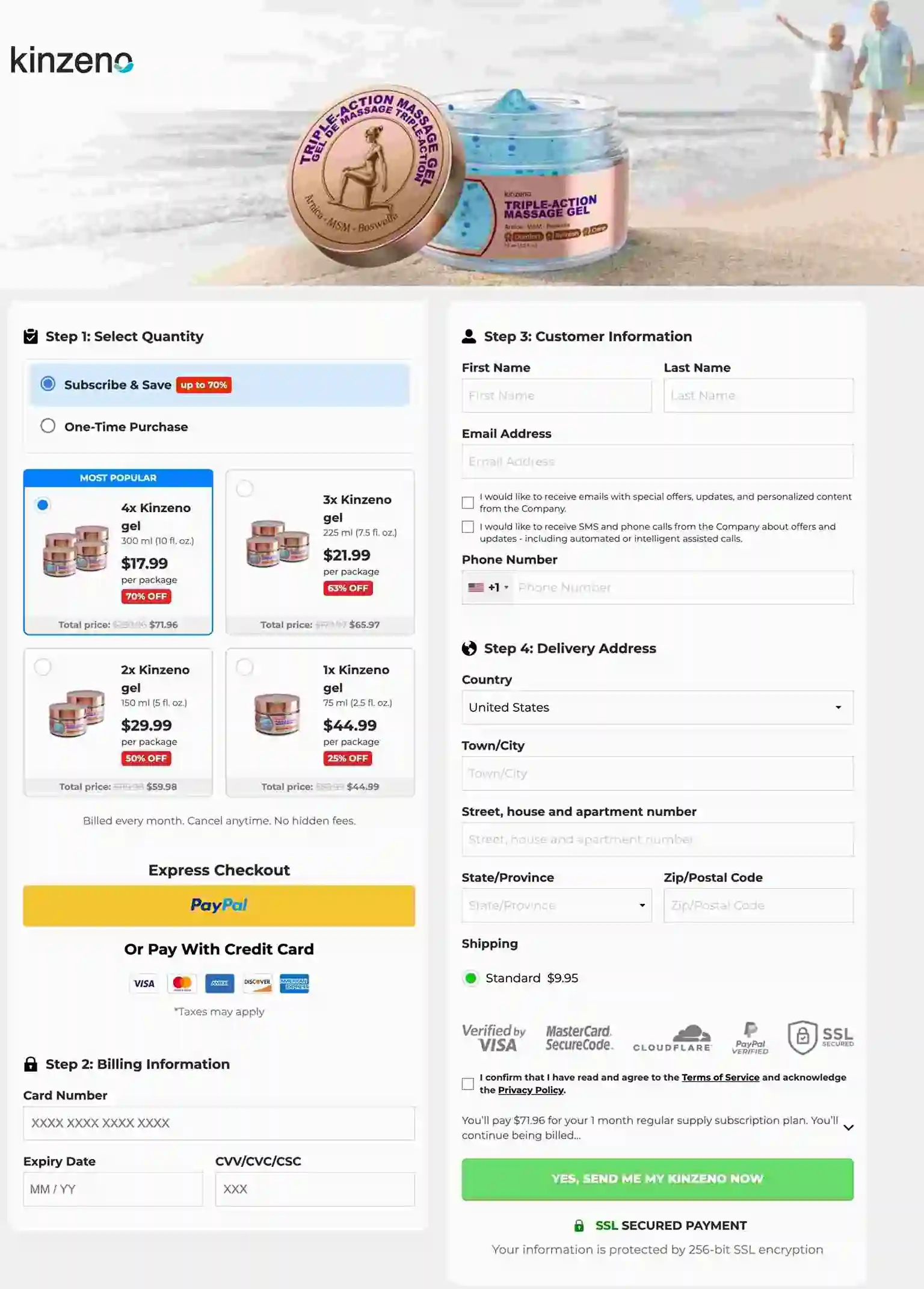 Kinzeno Official Secure Order Page