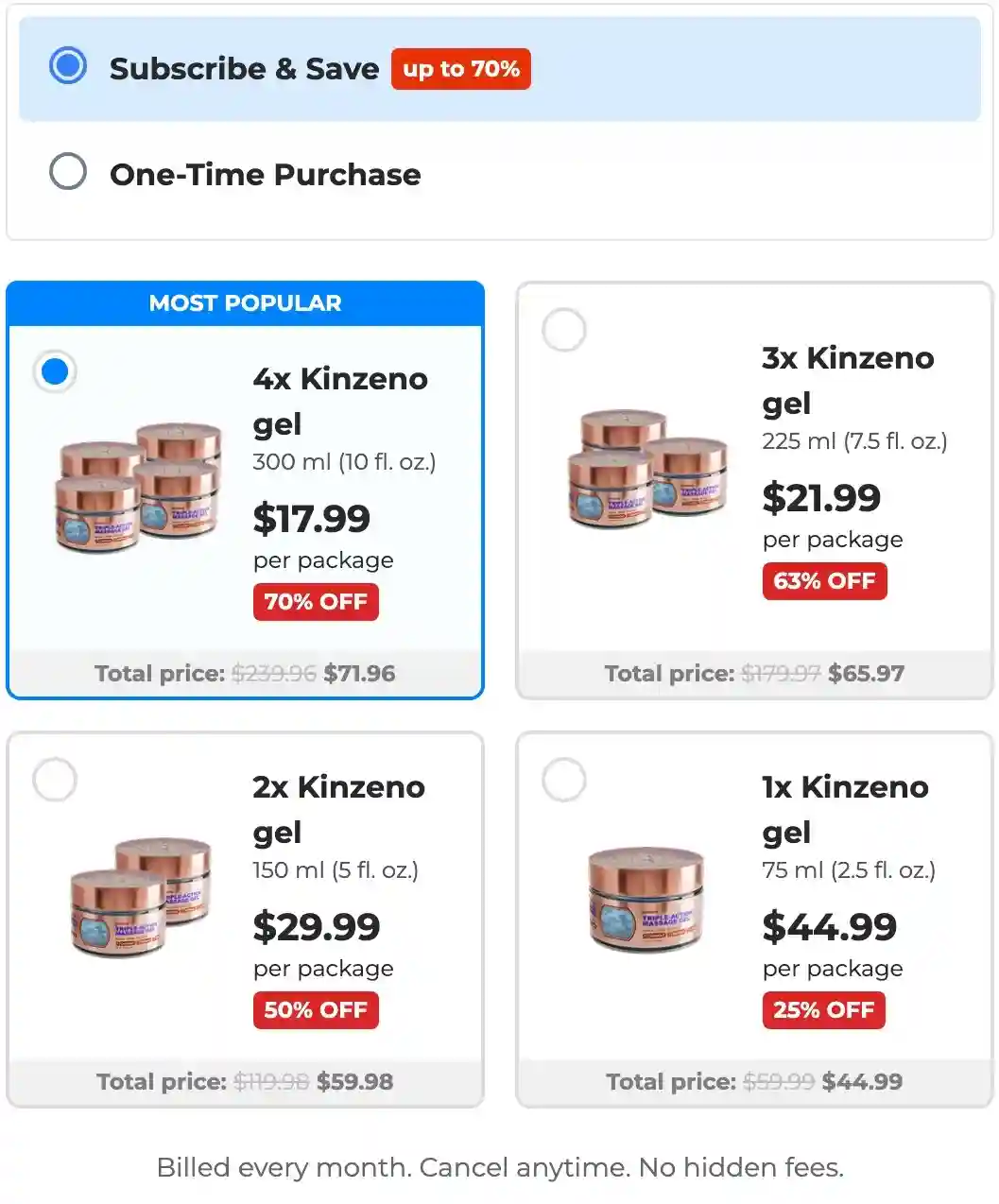 Kinzeno Best Price Packages — Order Now with 60-Day Guarantee